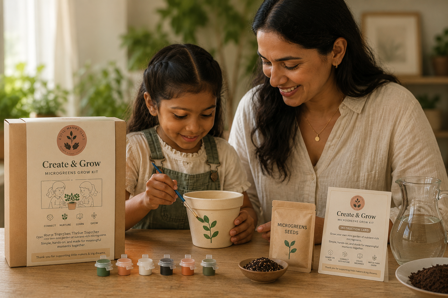 Create & Grow microgreens activity kit for kids